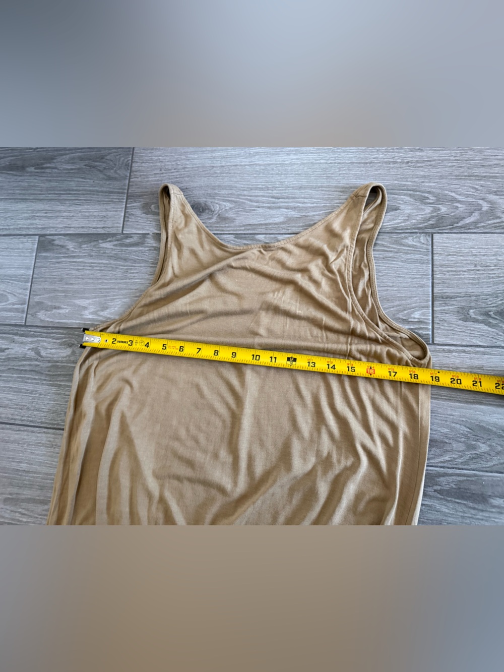 Everlane|The Ryan maxi tank dress in Camel Tan sleeveless Drapey style•••LARGE - Picture 12 of 14